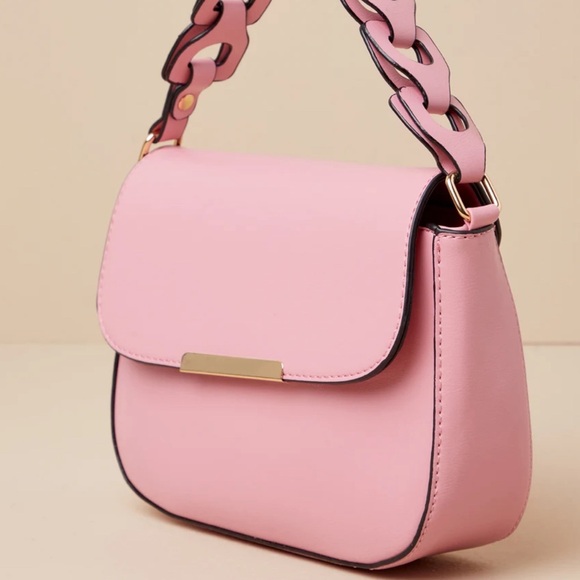 Pink Interlocking Link Handbag - Picture 3 of 3